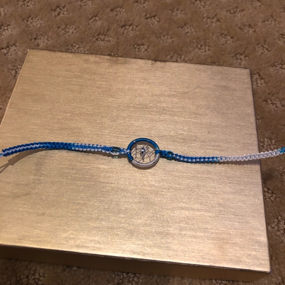 Blue dream catcher string bracelet